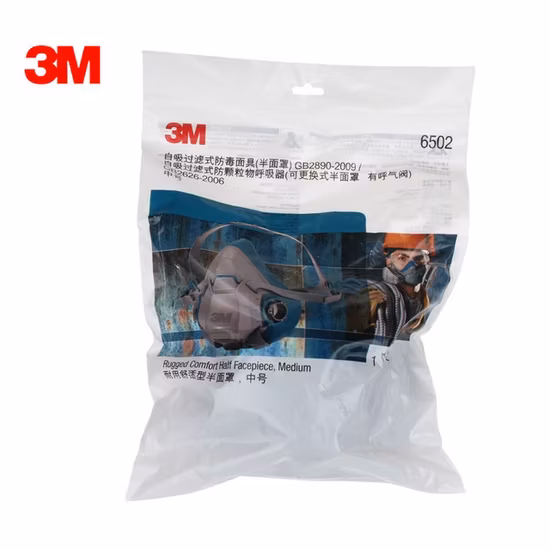 Respirateur réutilisable à demi-masque robuste et confortable 3m 6502