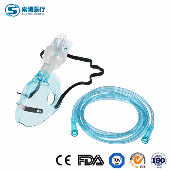 Usine jetable hôpital chirurgical médical PVC CE FDA ISO approuvé masque nébuliseur d'oxygène CPR